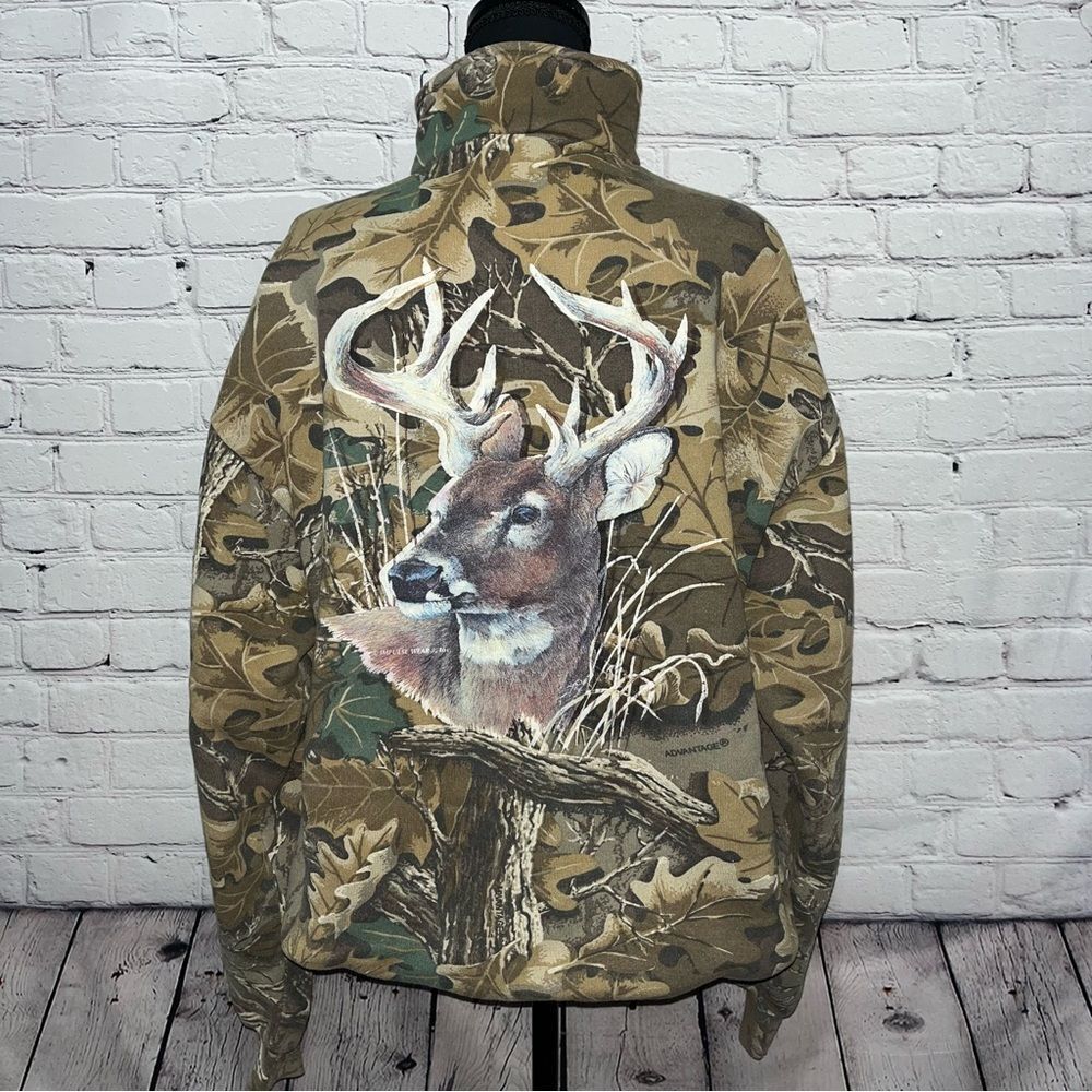 Vintage 90s Camo Trophy Buck Dixie Outfitters Sweatshirt Size Large